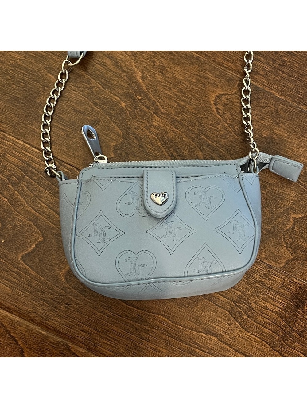 Juicy Couture Dusty blue Mini Bag with Chain Strap like new condition